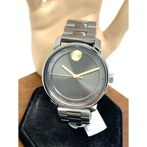 Movado Men's Watch 3600913 Bold Gray Dial Swiss Quartz Gunmetal Stainless Steel